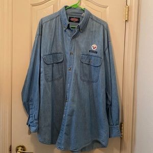 Vintage steelers denim shirt